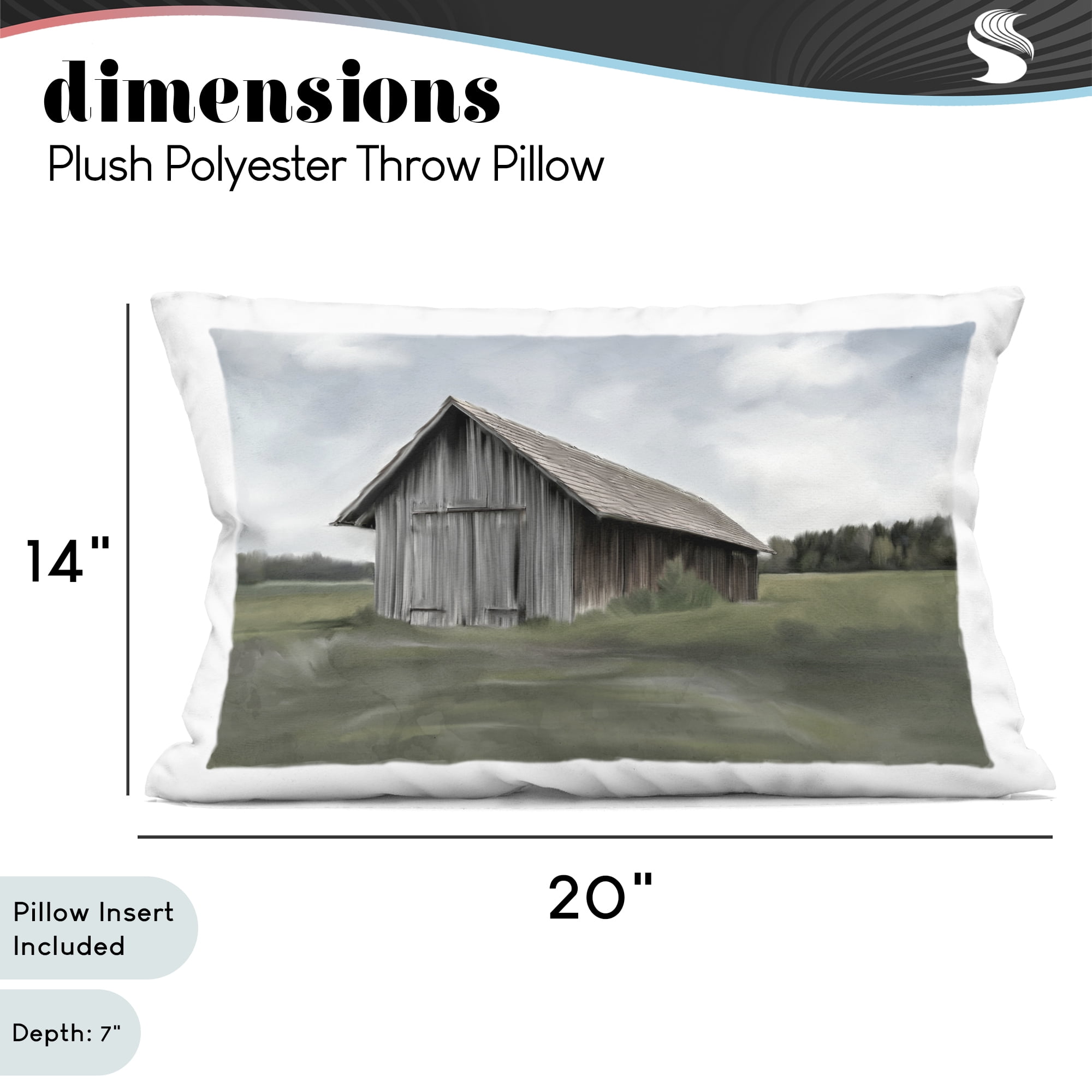 Stupell Industries Farm's Back Pasture Decorative Printed Throw Pillow, design by Kim Allen