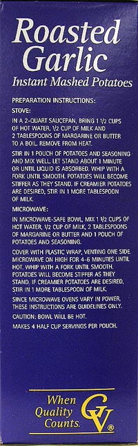 Great Value Roast Garlic Mashed Potatoes