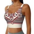 thumbnail image 2 of KLL Fashion Tatreez for Workout Tank Tops for Women,U Back Fitness Top Built in Shelf Bras Padded Fit for Yoga Gym-X-Large, 2 of 8
