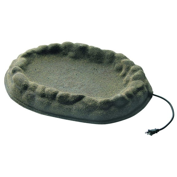 Farm Innovators FS-1 Four Seasons Outdoor Sand Coated Heated Birdbath, 70W