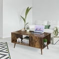 thumbnail image 6 of ZENSTYLE Coffee Table Tea Table with Open Storage Shelf Vintage Organizer Home Furniture, 6 of 9