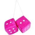 thumbnail image 1 of HUGFEGWE Car Interior Hanging Fuzzy Dice - Mirror Hanging Couple Fuzzy Plush Dice | Auto Rear Mirror Plush Pendant | Lorry Rear View Mirror | Colorful Heart Embroidered Fuzzy Plush Dice CJB91-4563, 1 of 7