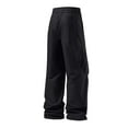thumbnail image 3 of Work Cargo Pants for Men Relaxed Fit Parachute Pants Casual Drawstring Hip Hop Pants Straight Type Windbreaker Pants, 3 of 5
