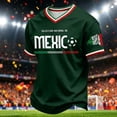 thumbnail image 2 of 2026 Mexico Shirts for Kids Mexican Graphic Soccer T-Shirts, Mexico Flag Leopard Print Boys Girls Short Sleeve Casual Sports Tops, 2 of 3