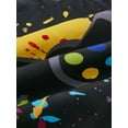 thumbnail image 6 of Move Over Gaming Single Sheet Full, Black Yellow Fitted Sheet Only, Cartoon Game Handle Pattern, Microfiber Deep Pocket up to 16", 6 of 8