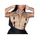 thumbnail image 2 of Sunloudy - Chaleco informal sin mangas para mujer, a la moda, con hebilla de color sólido, bolsillo, ombligo expuesto Sunloudy S M L XL, 2 of 10