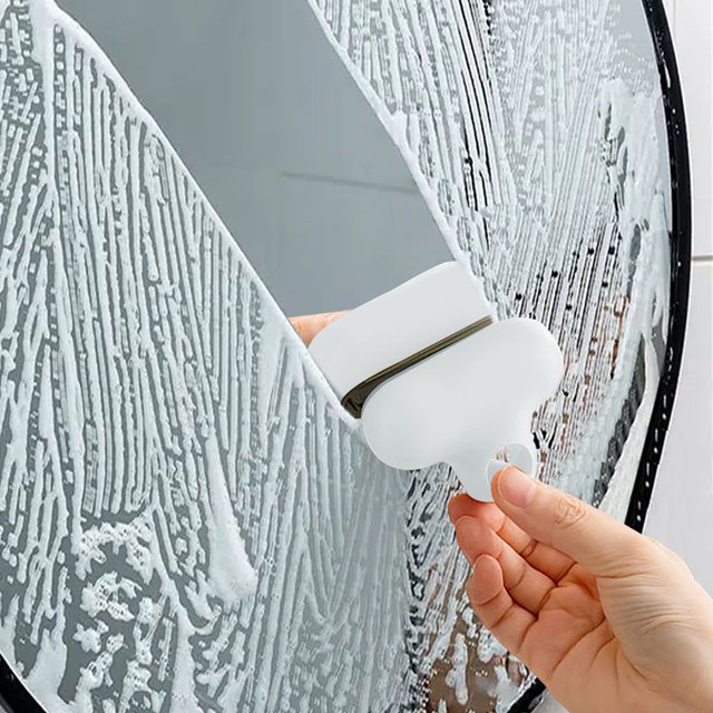XWSHYW Herramienta para Escobillas de Goma 2 Piezas de Limpiaparabrisas En Forma de T, Mini Cepillo de Limpieza de Vidrio para Baño, Limpiador de Vidrio Antivaho para Espejo Colgante
