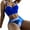 Royal Blue, variant on Cheers US Women Two Piece High Waisted Bikini Set Swimsuits Push Up Halter Tummy Control Bottoms Bathing Suits