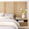 thumbnail image 7 of Modway Render Wall Mount Twin Headboard and Modern Nightstands in Oak, 7 of 7