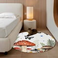 thumbnail image 2 of Round Rug 3.3Ft Washable Non-Slip, Spring Mushrooms Circle Area Rugs for Living Room Bedroom, Farmhouse Pastoral Botanical Watercolor Indoor Floor Mats Carpet Runner for Home Decor Aesthetic, 2 of 8