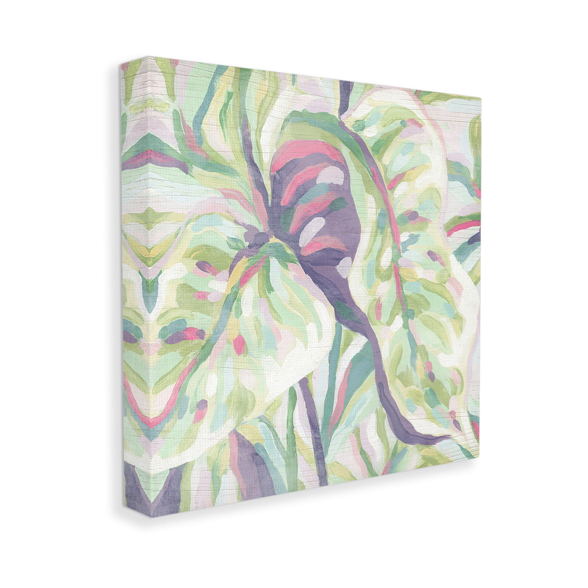 Stupell Industries Pastel Drooping Leaves Botanical & Floral Painting Gallery Wrapped Canvas Art Print Wall Art, 24 x 24
