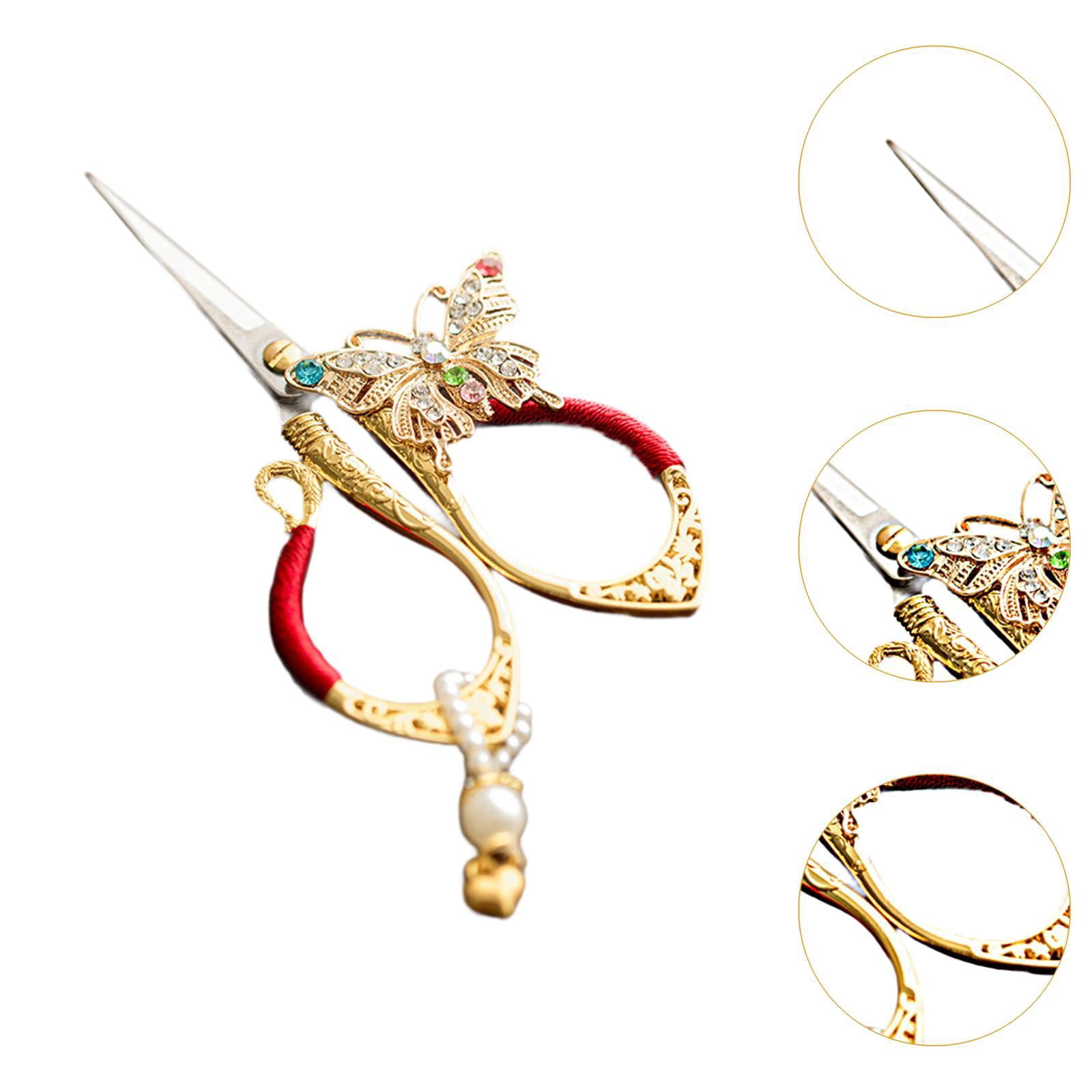 balikha Sewing Detail Shears DIY Craft Sharp s Sturdy Embroidery Tailor for Quilting Household Kitchen Red