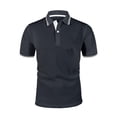 thumbnail image 2 of Trgacdwlo Summer Polo Shirts for Men Mesh Ice Silk Quick Dry Mens Short Sleeve Shirt Collared Textured Mens Golf Polo Shirts Gray XXXL, 2 of 5