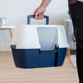 thumbnail image 2 of Caja de Arena Esquinera Grande IRIS USA Marina Blanca con Puerta Frontal y Tapa Elevable, 2 of 8