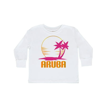 

Inktastic Aruba Apparel for Cruise Gift Toddler Toddler Girl Long Sleeve T-Shirt