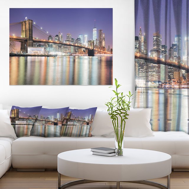 New York City with Freedom Tower - Cityscape Canvas Print