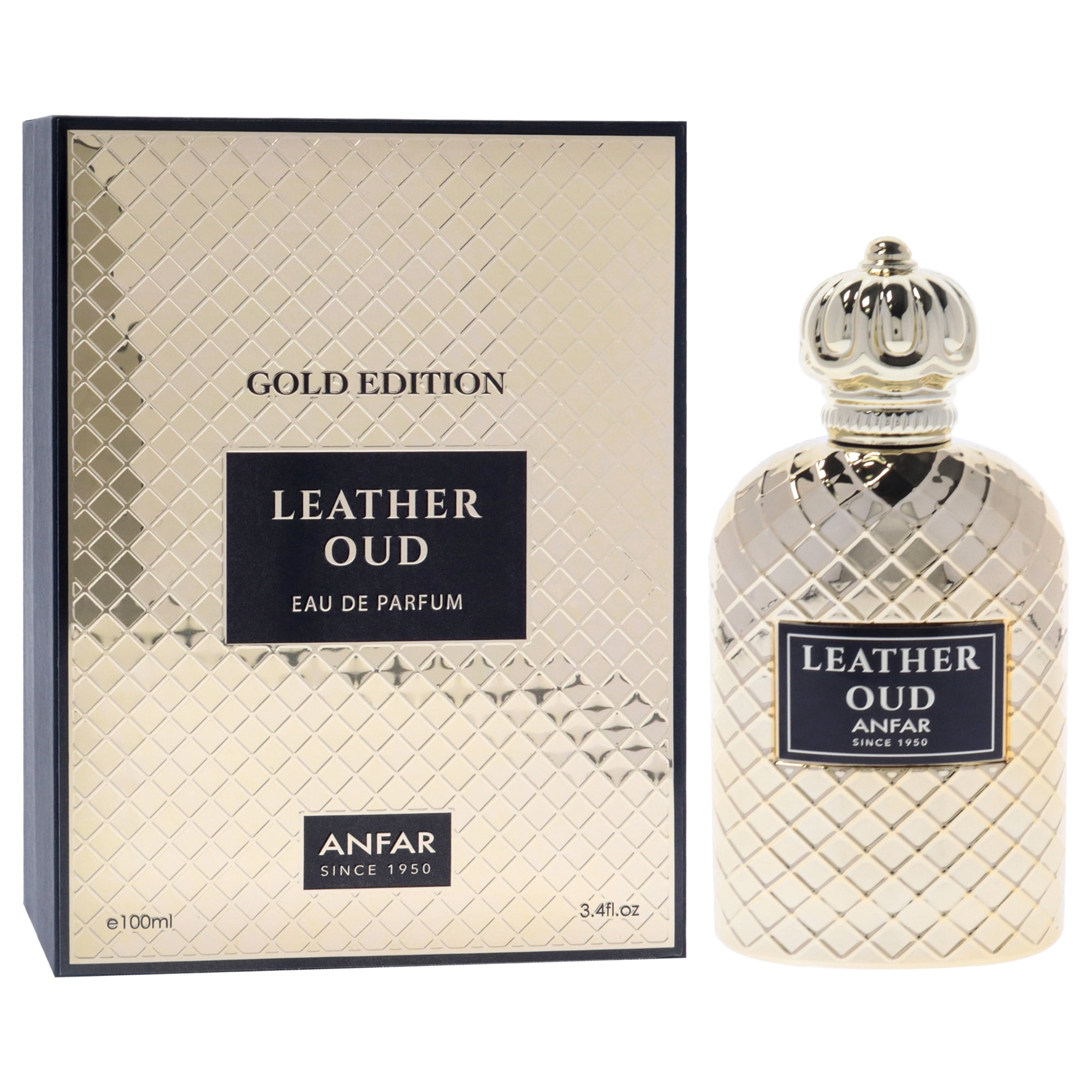 Gold Edition - Leather Oud by Anfar, Cologne for Men, 3.4 oz