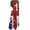 #0185-Multicolor, variant on Dresses for Women Union Jack Glitter Print Spaghetti Strap V Neck Maxi Length Loose Fit Breathable Sundresses Casual Versatile Dresses Holiday Style Wear Gift