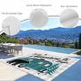 thumbnail image 3 of Outdoor Rug 3x5 ft Camper Van Bear Outdoor Large Area Rug Non Slip Rubber Let The Adventure Begin Moon Plaid Front Door Mat RV Rug Carpet Patio Outdoor Rugs for Backyard Balcony Deck Porch Indoor, 3 of 9