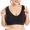 Black, variant on Baywell 2 Pack Women Plus Size Sport Bra Double Layer Cotton Underwear Seamless Elastic Bralette (Black)