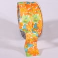 thumbnail image 2 of The Ribbon People Orange Spring Flowers Print Wired Craft Ribbon 1.5" x 40 Yards, 2 of 2