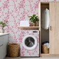 thumbnail image 4 of Peel and Stick Wallpaper Soft Pink Blossom White Flowers Branches Wall Mural 17.7in x 9.8ft Self Adhesive Removable Wall Paper Renter Friendly Wallpaper for Nursery Bedroom Cabinets, 4 of 8