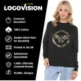 thumbnail image 4 of Wonder Woman Floral Wonder Woman Logo Women's Crew Sweatshirt, 4 of 6