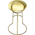 thumbnail image 3 of Home Square Soft Yellow Velvet Counter Stool in Brushed Gold Finish - Set of 2, 3 of 4