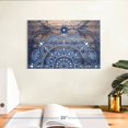 thumbnail image 3 of Elephant Stock Blueprint Mandala Wall Art - Horizontal Canvas Wall Art - Living Room Wall Decor - Decor Elements Canvas - White And Blue Decor - 12" x 8", 3 of 8