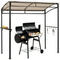 thumbnail image 4 of Topbuy 7' x 4.5' Grill Gazebo Patio BBQ Tent Shelter with Single Tier Canopy Beige, 4 of 5