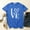 #620-Blue, variant on Women's Love Print T-Shirt for Valentine's Day, Round Neck Short Sleeve, Soft Cotton Comfort Fit for Casual and Daily Wear