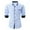 Blue, variant on jjayotai Mens Long Sleeve Lapel Tops Clearance Mens Casual Long Sleeve Stretch Dress Shirt Button Down Wrinkle Free Regular Fit Shirts Contrast Inner Collar Business Tops