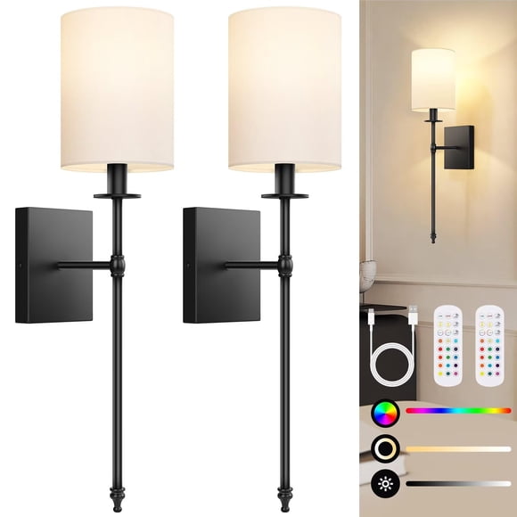 Apliques de Pared Bosceos 24,8" a Batería Juego de 2