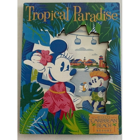 

Disney Parks Caribbean Beach Resort Mickey Minnie Tropical Paradise Magnet New
