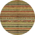 thumbnail image 1 of Ahgly Company Tapis Rond Abstrait Or pour Intérieur, 3 Pieds Rond, 1 of 6