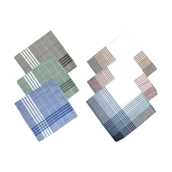 pitrice Pocket Square Handkerchiefs Men Handkerchiefs Formal Events Stylish Lightweight Attractive Gentlemen Gift Plaid Foldable