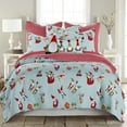 thumbnail image 4 of Merry & Bright by Levtex Home - Gnome for the Holidays - Quilted Standard Sham - Christmas Gnomes - Red, White, Green, Teal, Taupe - Reversible - Microfiber, 4 of 4