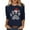 Navy, variant on Christmas Shirts for Women 3/4 Sleeve Tops Casual Loose Fit Print Holiday T Shirts for Ladies