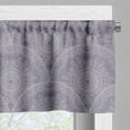 thumbnail image 3 of Ambesonne Mandala Window Valance, Oriental Themed Round Motif, 54" X 18", Pale Grey and Mauve, 3 of 5