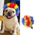 thumbnail image 4 of Pet Wig, Multicolor Curly Afro Clown Wig, 1 Pack Adjustable Funny Pet Wig for Cats and Dogs, Cute Novelty Costume Accessory for Holiday Halloween Cosplay Theme Party Photo Prop, 4 of 4