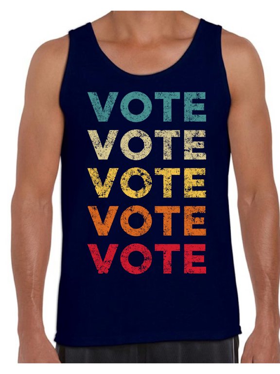 Vote Tank Top Mens Election 2020 Shirt Color Vote Political Theme Tanks for Men Democracy 2020 USA Shirt Voter Sleeveless T shirt