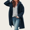 thumbnail image 4 of YueHuiYing Women's Casual Solid Color Tops Coats Long Sleeve Button Hooded Coat Jacket With Pocket, 4 of 6