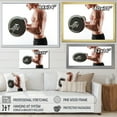 thumbnail image 3 of Designart "Barbell Workout For Sportsman" Aerobic & Bodybuilding Picture Framed Canvas Wall Art, 3 of 5
