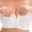 White, variant on SNKSDGM Women Strapless Front Hook Bandeau Bra, Fixed Cup Strap Support Daily Underwear White XXXL