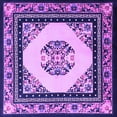 thumbnail image 1 of Ahgly Company Indoor Square Oriental Purple Asian Inspired Area Rugs, 8' Square, 1 of 4