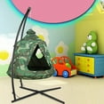 thumbnail image 7 of Arlopu X-Shaped Hammock Stand with Hanging Tree Tent, Hammock Chair Stand Swing Chair with Steel Frame, Indoor Outdoor Egg Chair Patio Seat with Stand for Porch, Bedroom, Balcony, 7 of 7