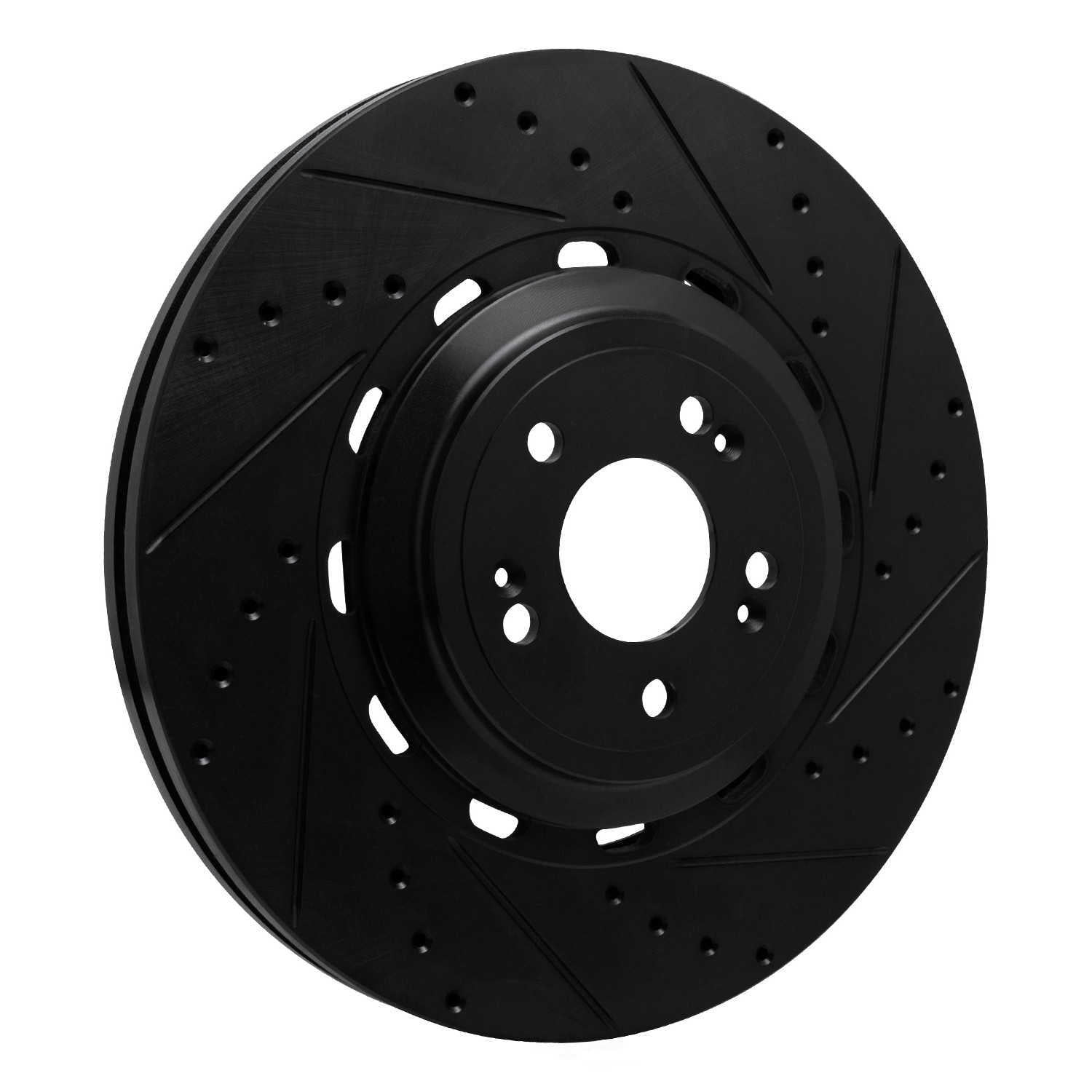 Dynamic Friction Company 633-10003R DFC Brake Rotor - Drilled And Slotted - Black