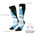 thumbnail image 4 of Gaeub Christmas Gnome Snowflake Printed Design Socks Stretchy High Tube Socks for Men Women Teens , Softball Soccer Socks for Hiking, Sport, 4 of 6