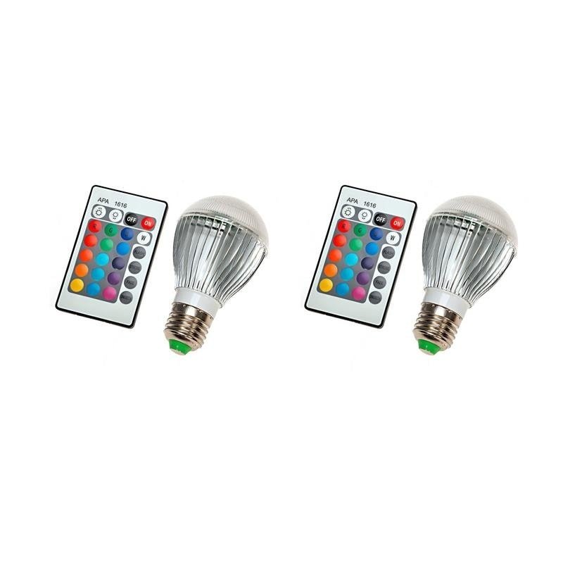 LED Color Changing Light Bulb with Remote Control multi2pk Walmart