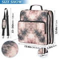 thumbnail image 3 of Water-Resistant 3-Ring Binder Organizer with Multiple Pockets Zipper Binder Bag for Office Soft Pink Tie-dye Pattern, 3 of 8